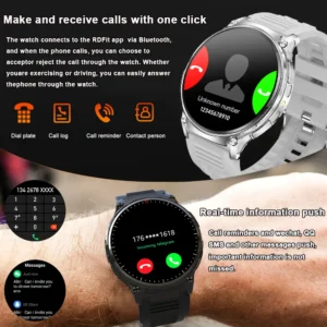2024 For HUAWEI Xiaomi Outdoor Sport Smart Watch Men GPS Track Compass LED Flashlight 3ATM Waterproof BT5.3 Call Smartwatch New - Image 6